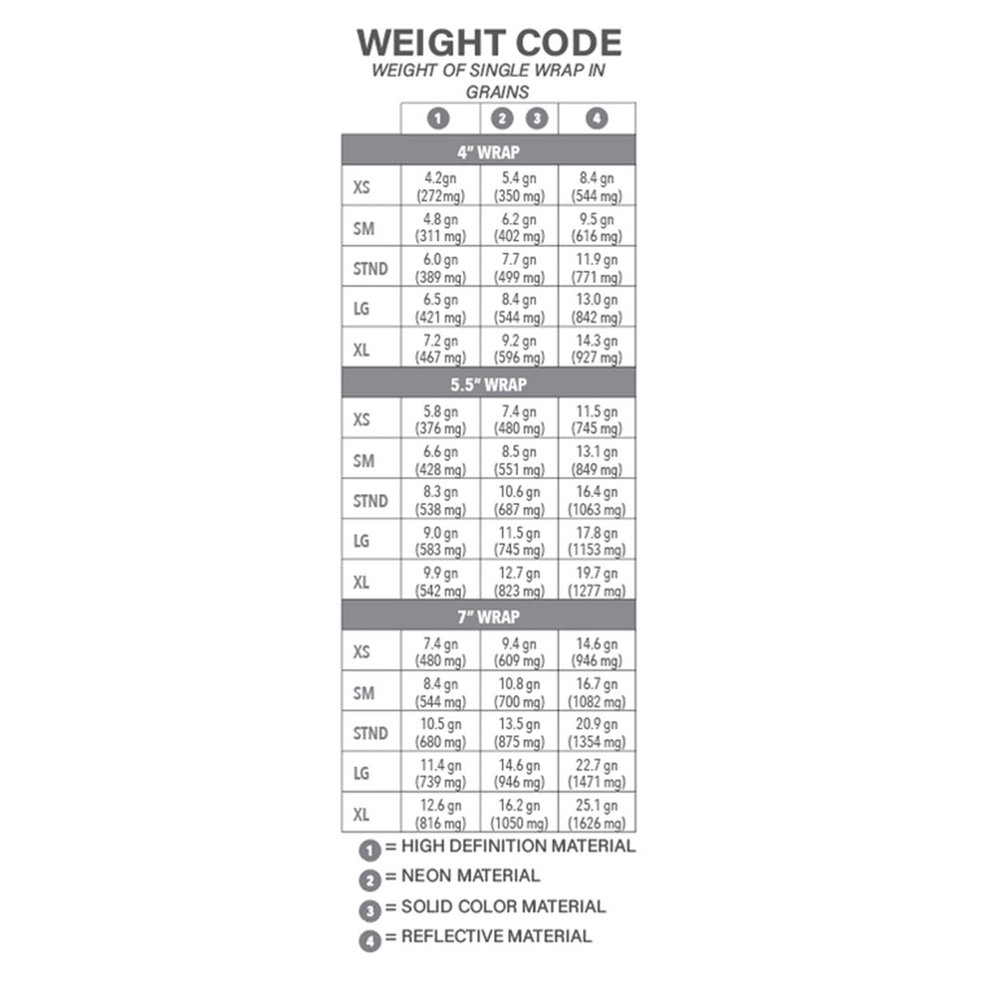 BOHNING 4" SOLID COLOR WRAPS 13PK