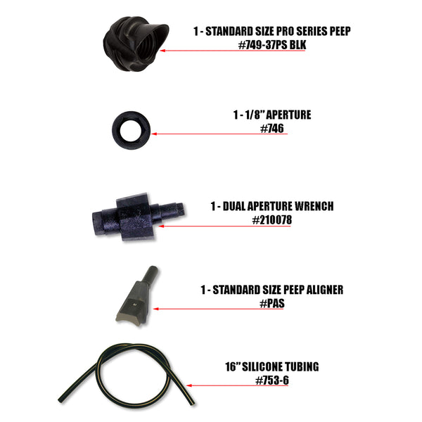 SPECIALTY ALUMINIUM PEEP WITH ALIGN 1/8" SUPER HUNTER PEEP SYSTEM